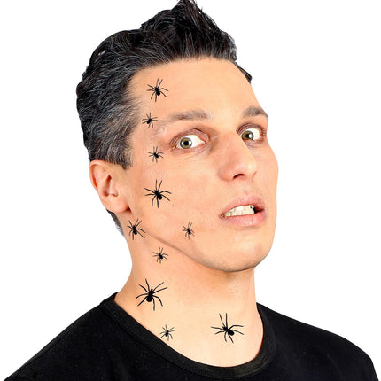 e-carnavalskleding-SYK Nep plak tattoo spinnen 32 stuks
