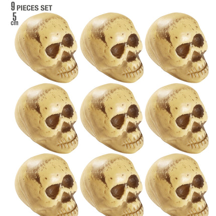 e-carnavalskleding-SYK Nep schedels halloween 8 stuks