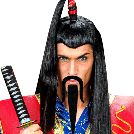 e-carnavalskleding-SYK Nep snor en sik Samurai Chinees