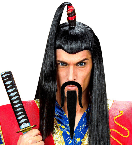 e-carnavalskleding-SYK Nep snor en sik Samurai Chinees