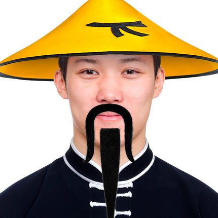e-carnavalskleding-SYK Nep snor en sik Samurai Chinees