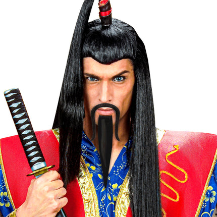 e-carnavalskleding-SYK Nep snor en sik Samurai Chinees