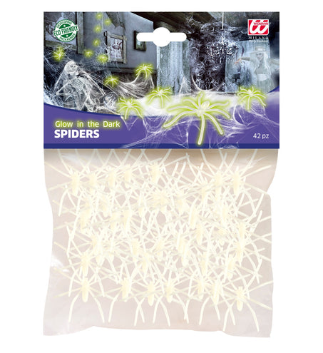 e-carnavalskleding-SYK Nep spinnen glow in the dark 42 stuks