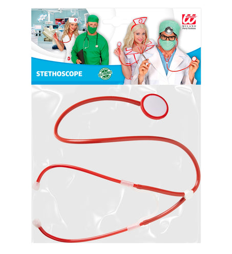 e-carnavalskleding-SYK Nep stethoscoop rood verpleegster