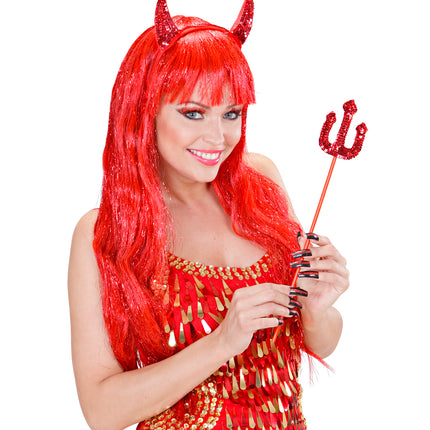 e-carnavalskleding-SYK Nepwimpers rood met nepnagels