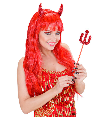 e-carnavalskleding-SYK Nepwimpers rood met nepnagels