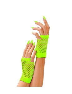 e-carnavalskleding-SYK Net handschoenen neon groen
