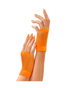 e-carnavalskleding-SYK Net handschoenen neon oranje