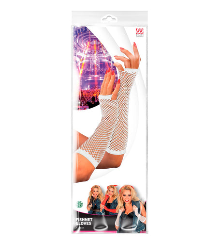 e-carnavalskleding-SYK Net handschoenen wit lang