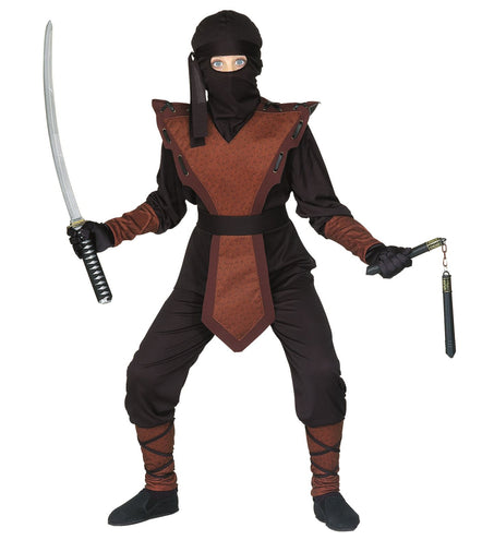 e-carnavalskleding-SYK Ninja pak bruin Nuru kind