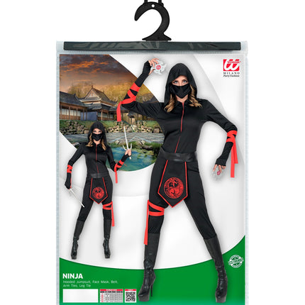 e-carnavalskleding-SYK Ninja pak dames Warrior