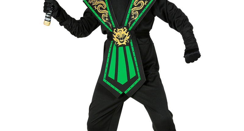 e-carnavalskleding-SYK Ninja pak kinderen Kombat groen
