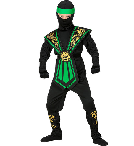 e-carnavalskleding-SYK Ninja pak kinderen Kombat groen