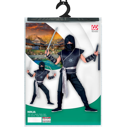 e-carnavalskleding-SYK Ninja pak Kona zilver kind