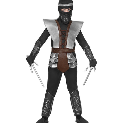 e-carnavalskleding-SYK Ninja pak meester Mark jongen