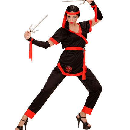 e-carnavalskleding-SYK Ninja pak Sara dames