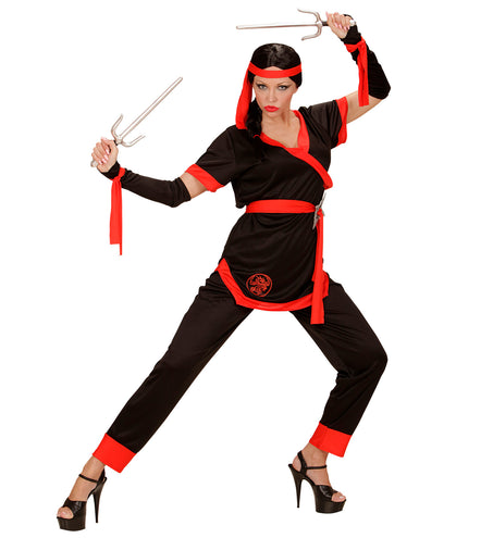 e-carnavalskleding-SYK Ninja pak Sara dames