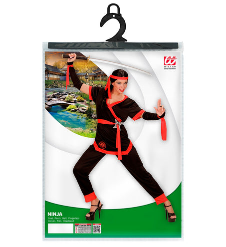 e-carnavalskleding-SYK Ninja pak Sara dames