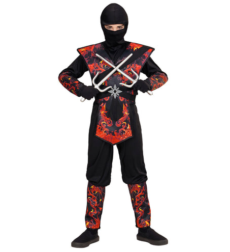 e-carnavalskleding-SYK Ninja pak vlammende draak kinderen