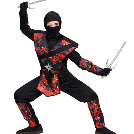 e-carnavalskleding-SYK Ninja pak vlammende draak kinderen