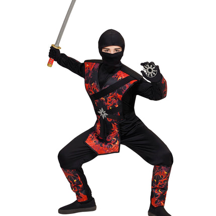 e-carnavalskleding-SYK Ninja pak vlammende draak kinderen