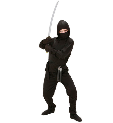 e-carnavalskleding-SYK Ninja pak zwart kind goedkoop