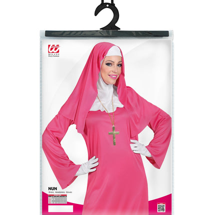 e-carnavalskleding-SYK Nonnen kostuum roze dames