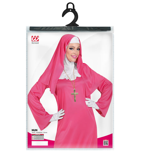 e-carnavalskleding-SYK Nonnen kostuum roze dames