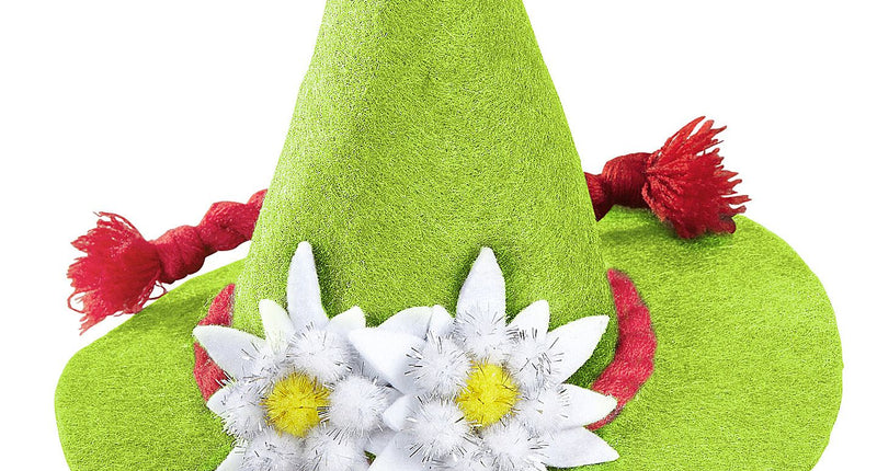 e-carnavalskleding-SYK Oktoberfest hoedje groen met haarclips