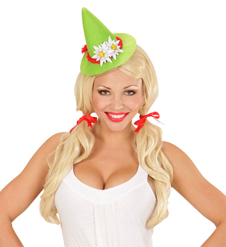 e-carnavalskleding-SYK Oktoberfest hoedje groen met haarclips