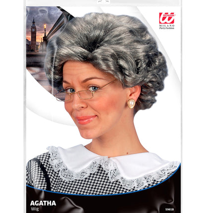 e-carnavalskleding-SYK Oma pruik Agatha