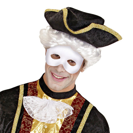 e-carnavalskleding-SYK Oogmasker Fantoom  Wit