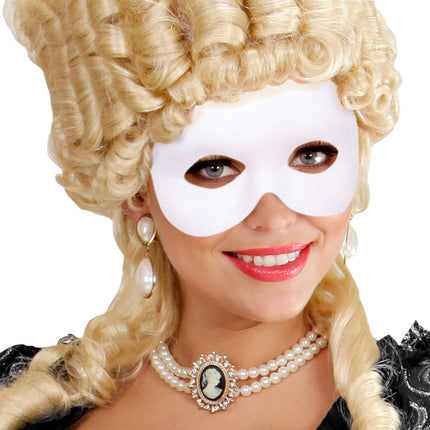 e-carnavalskleding-SYK Oogmasker Fantoom  Wit
