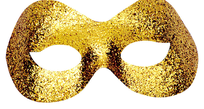 e-carnavalskleding-SYK Oogmasker goud met glitters