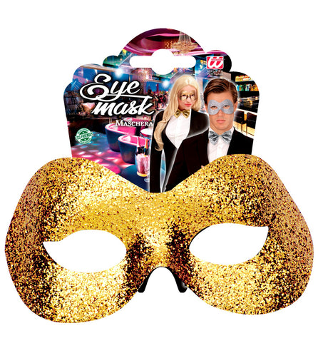 e-carnavalskleding-SYK Oogmasker goud met glitters