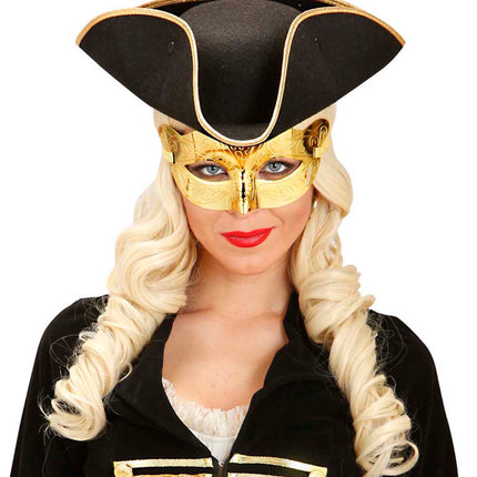 e-carnavalskleding-SYK Oogmasker metallic goud