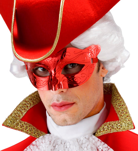 e-carnavalskleding-SYK Oogmasker metallic rood