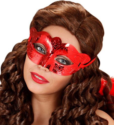 e-carnavalskleding-SYK Oogmasker metallic rood