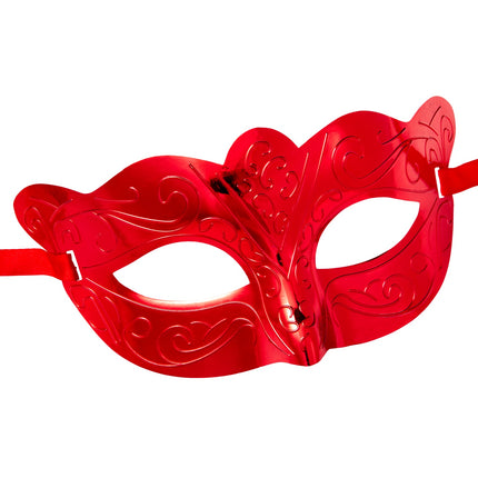 e-carnavalskleding-SYK Oogmasker metallic rood
