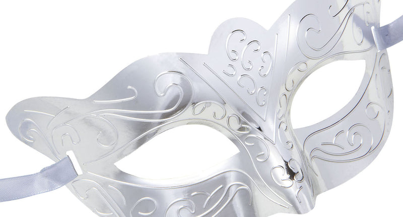 e-carnavalskleding-SYK Oogmasker metallic zilver