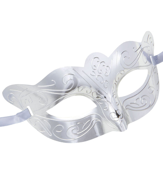 e-carnavalskleding-SYK Oogmasker metallic zilver