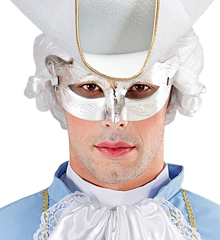 e-carnavalskleding-SYK Oogmasker metallic zilver