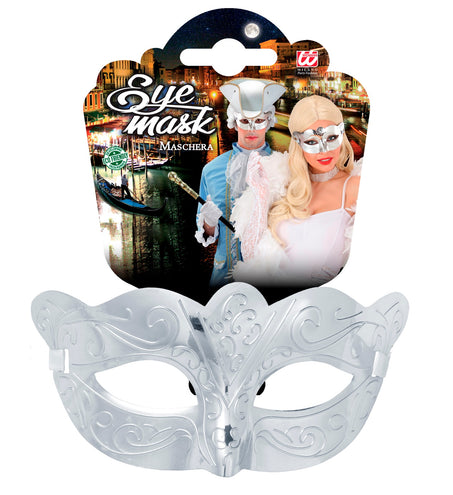 e-carnavalskleding-SYK Oogmasker metallic zilver