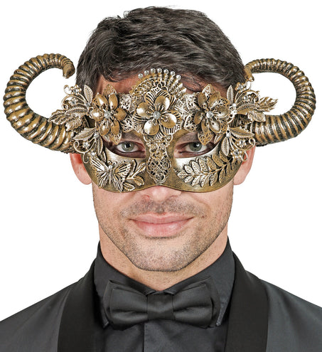 e-carnavalskleding-SYK Oogmasker Ram goud luxe