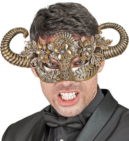 e-carnavalskleding-SYK Oogmasker Ram goud luxe