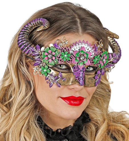 e-carnavalskleding-SYK Oogmasker Ram met bloemen luxe