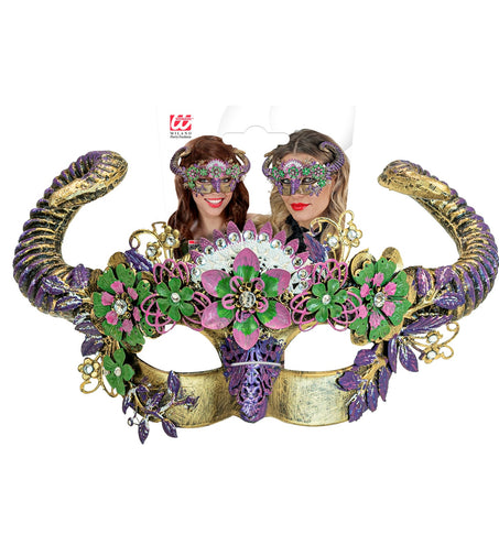 e-carnavalskleding-SYK Oogmasker Ram met bloemen luxe