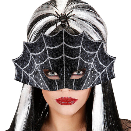 e-carnavalskleding-SYK Oogmasker spinnenweb heks