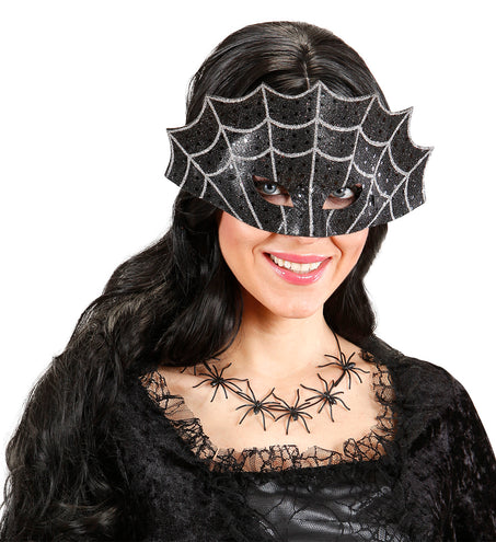 e-carnavalskleding-SYK Oogmasker spinnenweb heks