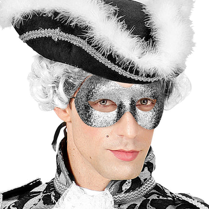 e-carnavalskleding-SYK Oogmasker zilver